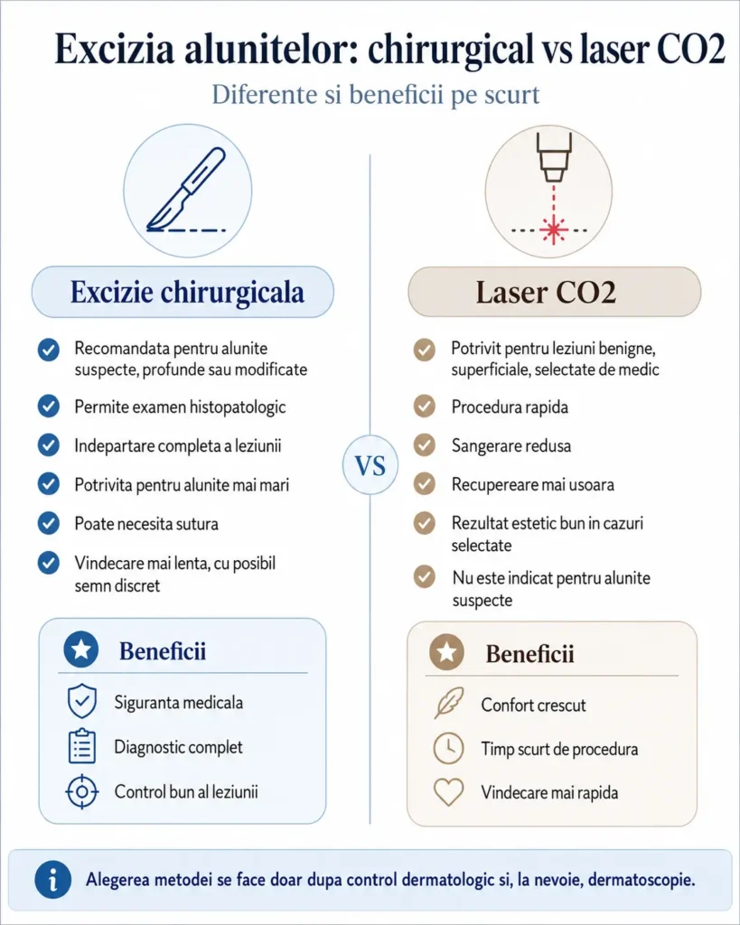 &Icirc;ndepărtarea Alunițelor cu Laser sau Chirurgical &icirc;n București