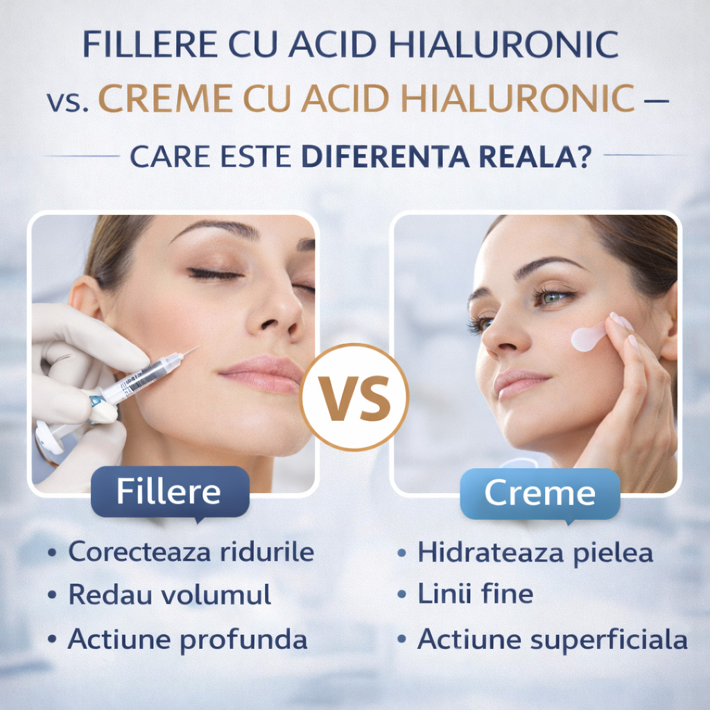 Fillere cu acid hialuronic vs. creme cu acid hialuronic – care este diferenta reala? Fillere cu acid hialuronic vs. creme cu acid hialuronic – care este diferenta reala?