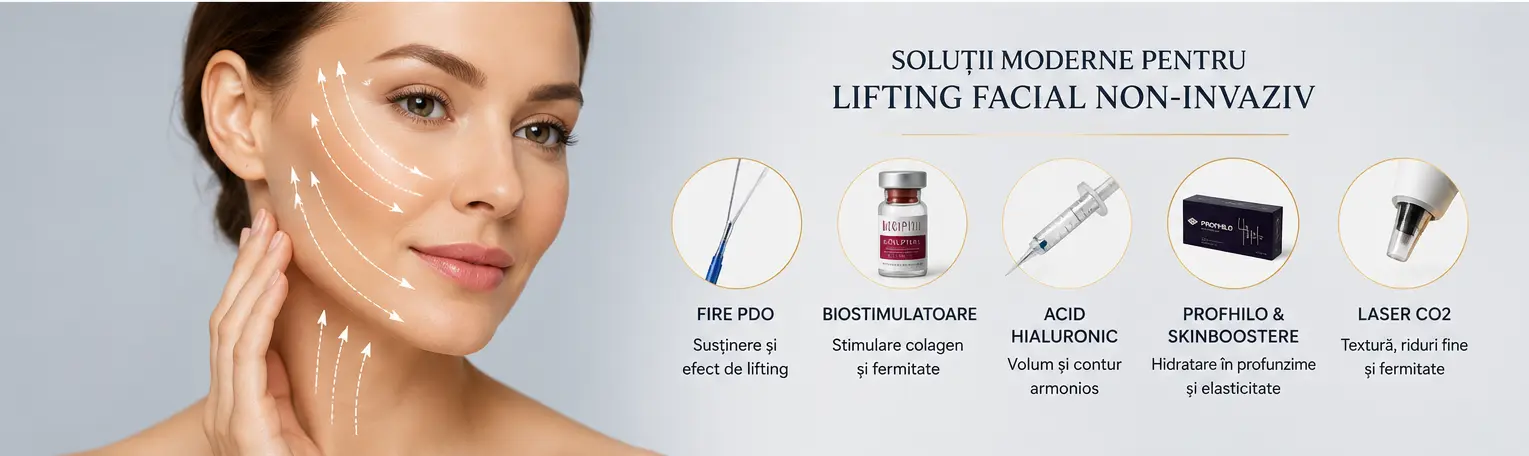 Lifting facial fără operație &icirc;n București &ndash; tratamente nechirurgicale pentru fermitate și rejuvenare